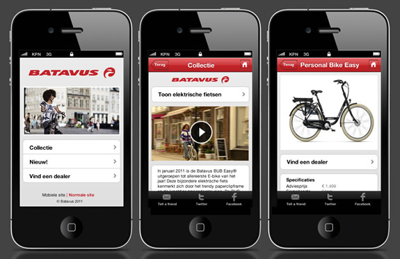 Optimalisaties mobile site Batavus door Snakeware