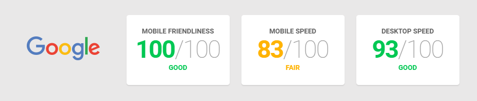 100% mobile friendliness and up to 93% for speed for new brand website Van Nicholas 100% mobile friendliness and up to 93% for speed for new brand website Van Nicholas