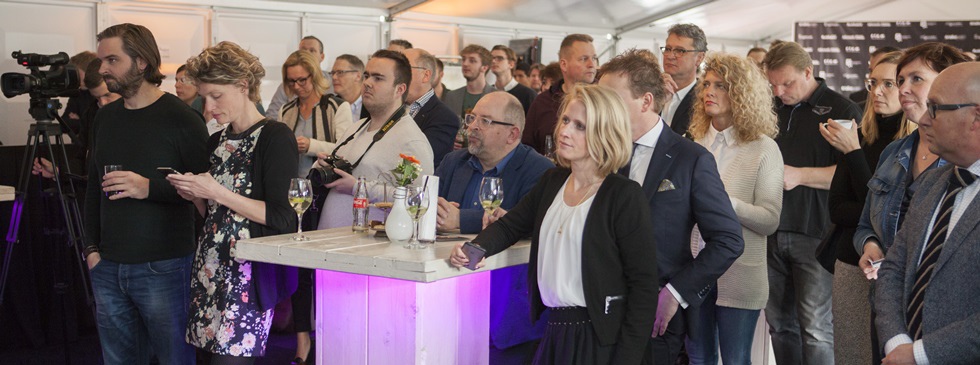 Volle bak met relaties, opdrachtgevers, team Snakeware en pers tijdens Snakeware Experience Day